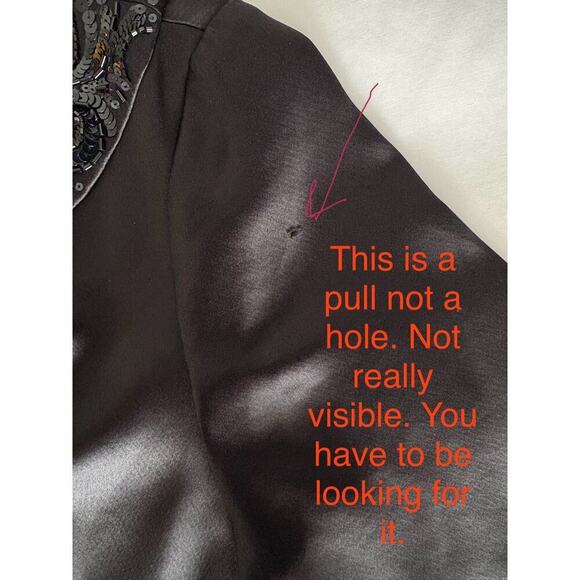 Vera Wang Lavender Label Dress Women’s Sz 6 Black Embellishments Collar Classic - Picture 9 of 9